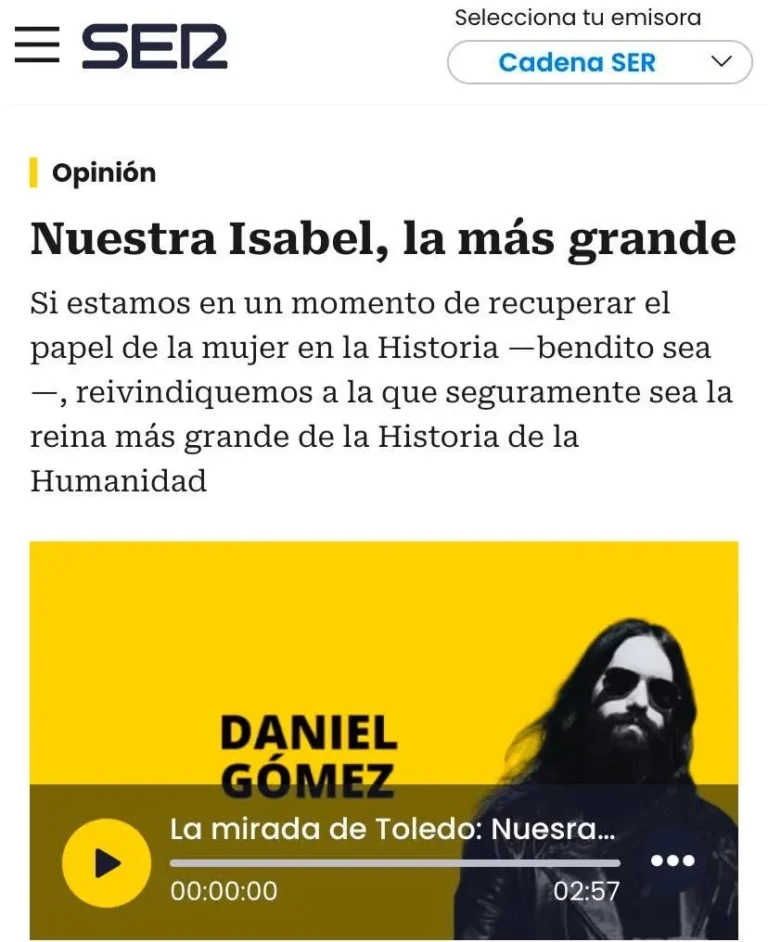Mi espacio semanal de opinión en la Cadena SER sobre temática variada